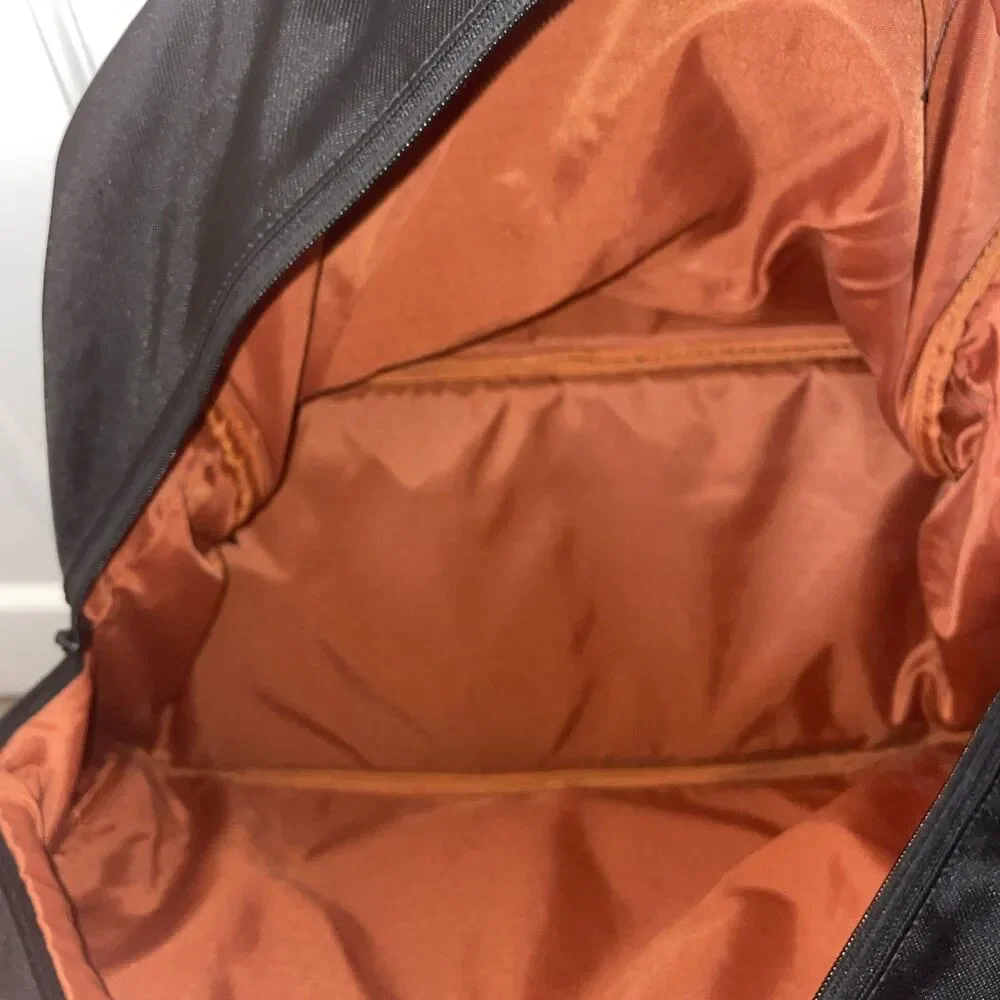Tumi T-Tech Laptop Briefcase Messenger Bag Black Orange w/ Shoulder‎ Strap